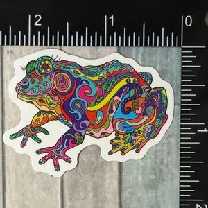 🌀10/$10🌀 Psychedelic Frog Reusable Waterproof Vinyl Sticker Decal